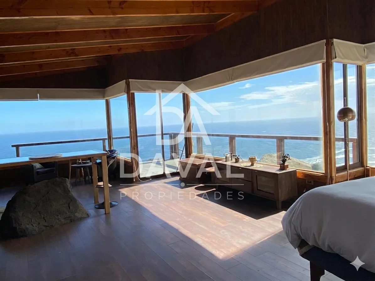 Loft + cabaña con vista al mar